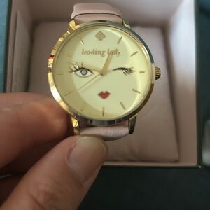 Kate Spade Leading  Lady Women's Watch 34MM Stainless Steel & Leather